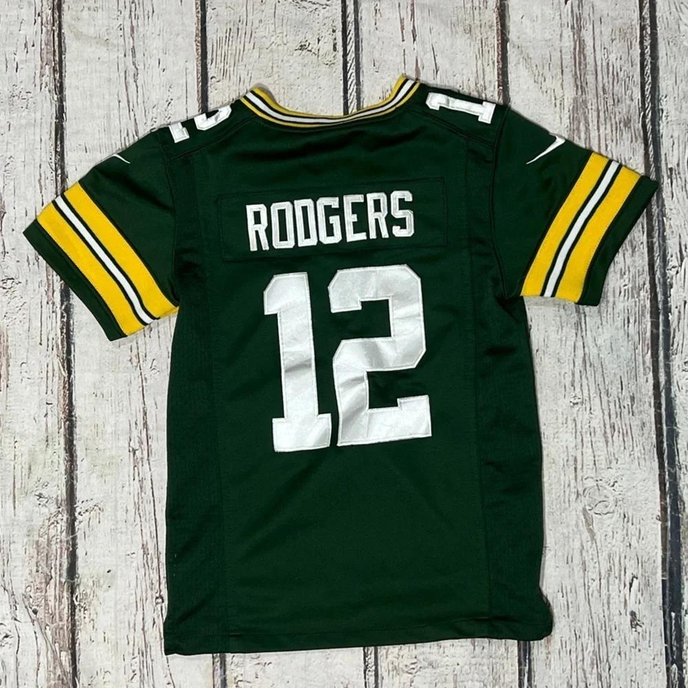 Aaron Rodgers Green Bay Packers Stitched Nike NFL Football Boys Youth Jersey
